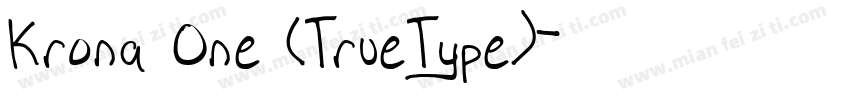 Krona One (TrueType)字体转换